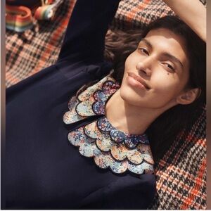 Boden Hattie Scalloped Collar Sweatshirt